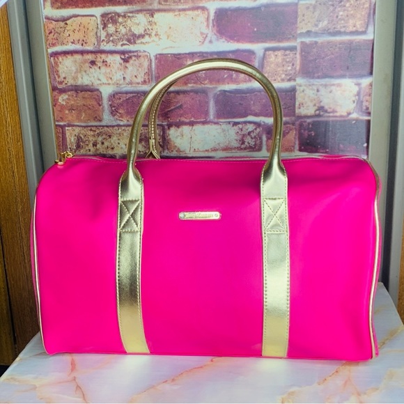 Juicy Couture Bags Juicy Couture Hot Pink And Gold Velvet And Pcv